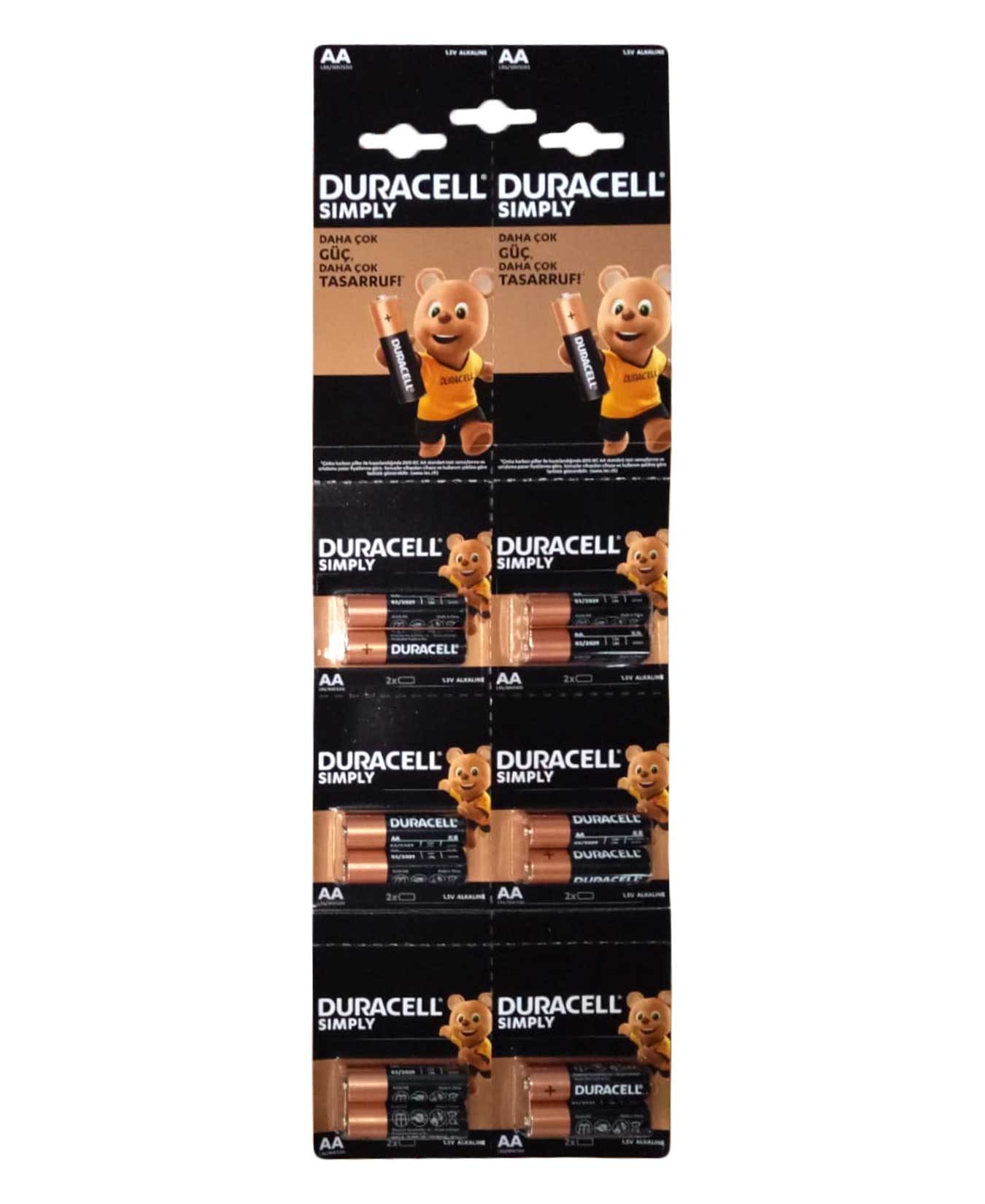 Duracell AA 12'li Kartela Kalem Pil