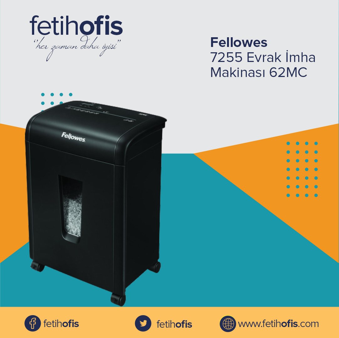 Fellowes 7255 62MC Kağıt İmha Makinası Powershred®