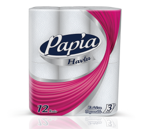 Papia Havlu Kağıt 12'li (3 Katlı)