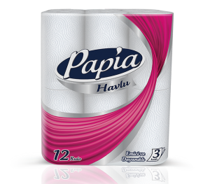 Papia Havlu Kağıt 12'li (3 Katlı)