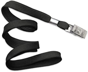 KRAF KART ASKI İPİ METAL KLİPS SİYAH 510G
