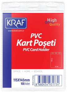 KRAF KART POŞETİ PVC 115x145mm 100 LÜ
