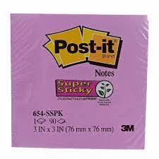 Post-it 654 Yapışkanlı Not Kağıdı 76x76mm 90 Sayfa Mor
