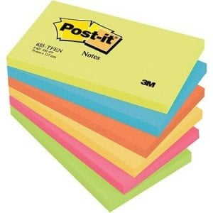 Post-it 655-TFEN Yapışkanlı Not Kağıdı 6'lı Set
