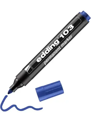 EDDİNG PERMANENT MARKÖR YUVARLAK UÇ E-103 MAVİ