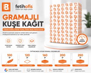 T.B 170 GR/250 ADET PARLAK KUŞE FOTOKOPİ KAĞIDI