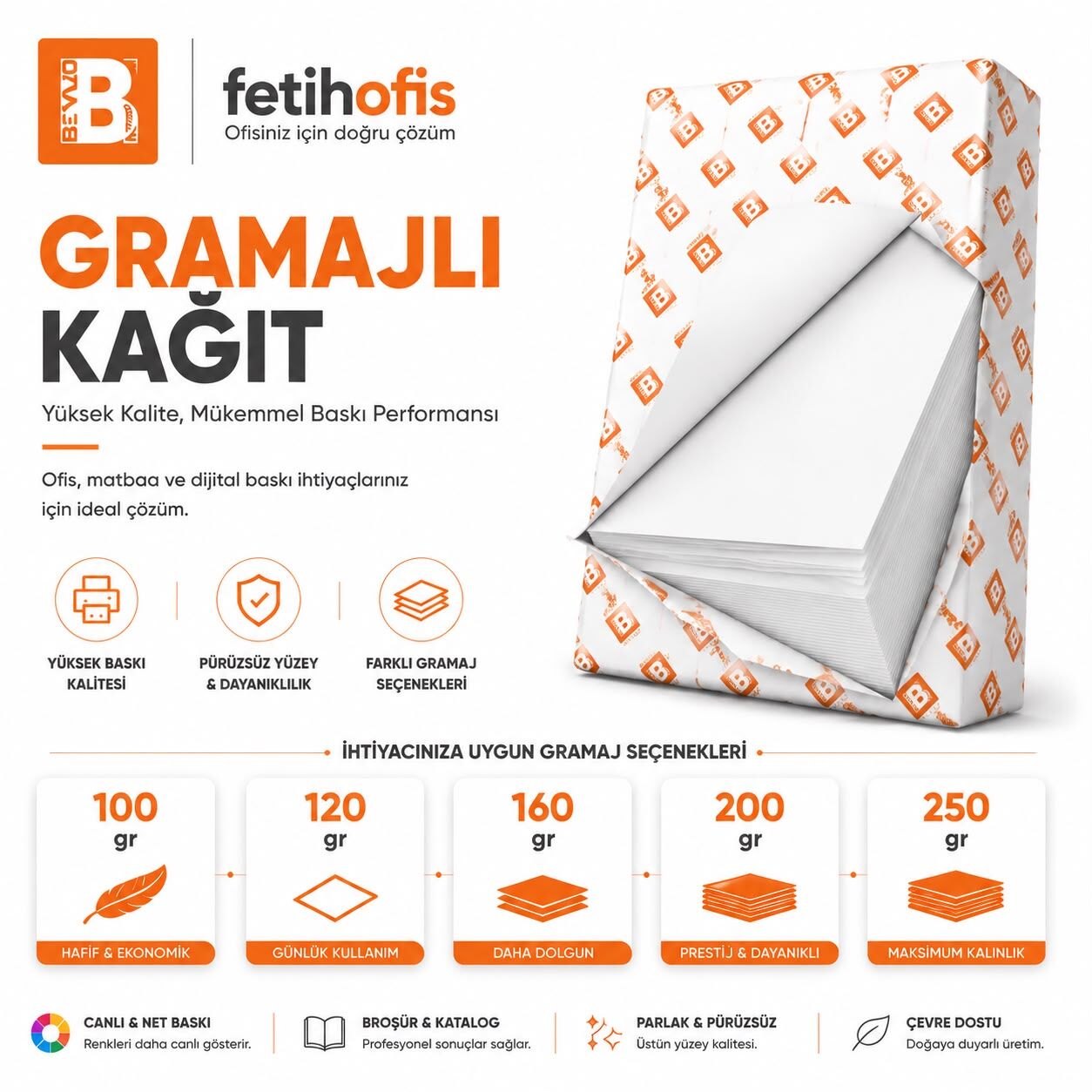 T.B 200 GR/100 ADET GRAMAJLI FOTOKOPİ KAĞIDI