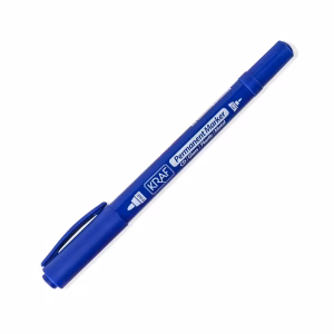 KRAF 250G ASETAT KALEMİ ÇİFT TARAFLI MAVİ