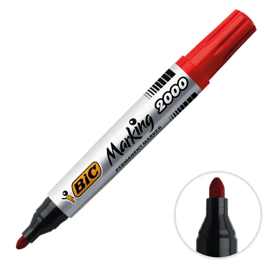 BİC 2000 PERMANENT MARKER KIRMIZI
