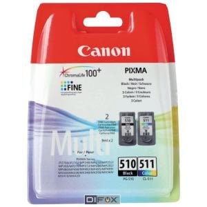 Canon 510 Siyah/511 Renkli Kartuş (2'li Paket) PG-510+CL-511