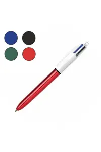 BİC TÜKENMEZ KALEM SHİNE 4 COLOURS KIRMIZI GÖVDE