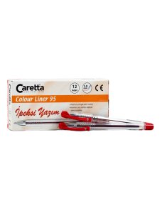Caretta Colour Liner Tükenmez Kalem Kırmızı