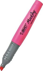 BİC XL FOSFORLU KALEM PEMBE