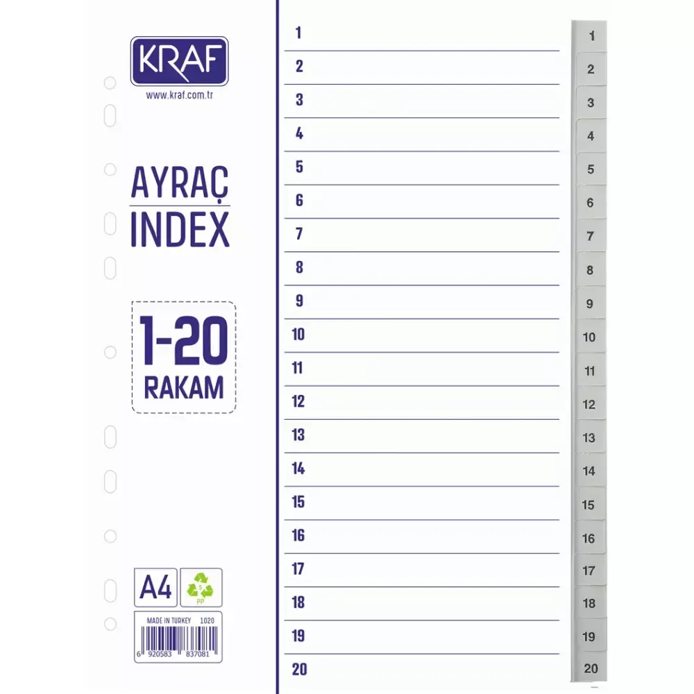 KRAF 1020 1-20 RAKAM SEPERATÖR