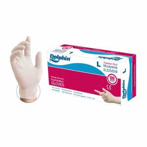 Dolphin Vinyl Muayene Eldiveni Pudrasız Large 100'lü Paket