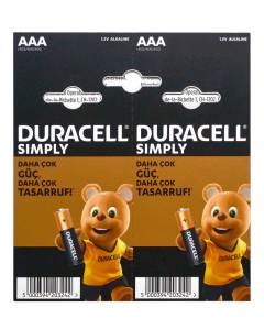 DURACELL PİL 20 Lİ AAA KALEM KARTELA (2x10)