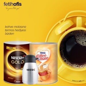 Nescafe Gold 900gr + Coffemate 2000gr (1,2 lt Termos Hediyeli )