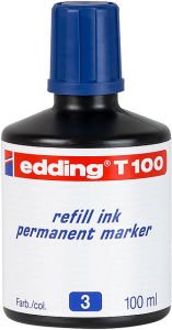 Edding T-100 Permanent Kalem Mürekkebi Mavi 100 ml