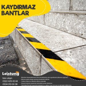 50mmx15m Kaydırmaz Bant Sarı-Siyah