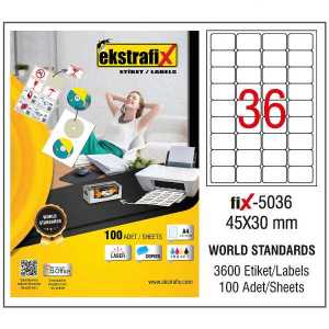 Ekstrafix Fix-5036  45x30 Laser Etiket