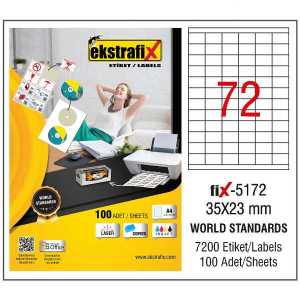 Ekstrafix Fix-5172 35x23 Laser Etiket