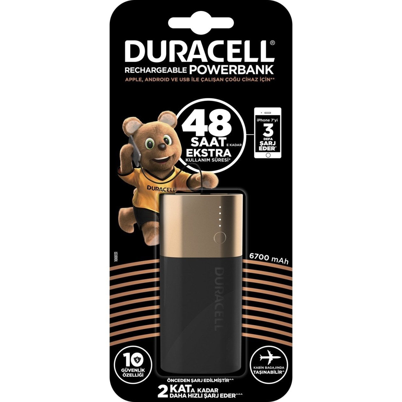 Duracell 6700 mAh Taşınabilir Şarj Cihazı