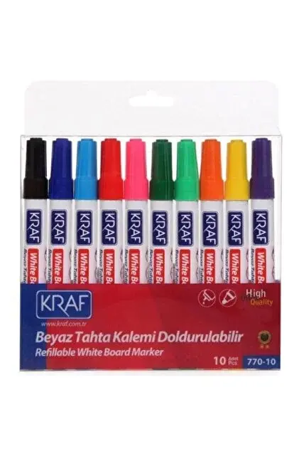 KRAF 770 BEYAZ TAHTA KALEMİ 10 LU SET