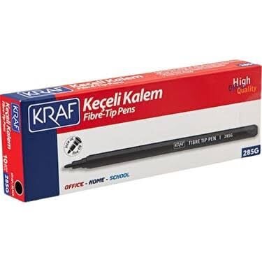 KRAF 285G KEÇELİ KALEM SİYAH 12 Lİ