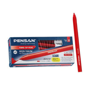 PENSAN 3003 KEÇELİ KALEM KIRMIZI 10 LU