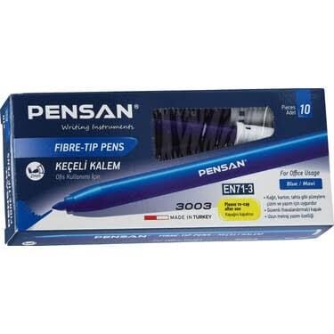 PENSAN 3003 KEÇELİ KALEM MAVİ 10 LU