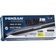 PENSAN 3003 KEÇELİ KALEM SİYAH 10 LU