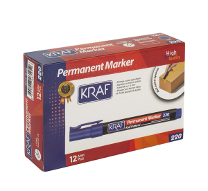 Kraf 220 Permanent Mavi Marker Yuvarlak Uç