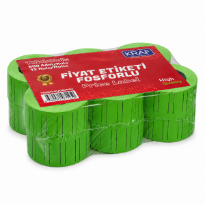 KRAF FİYAT ETİKETİ 12*21 YEŞİL 12 Lİ