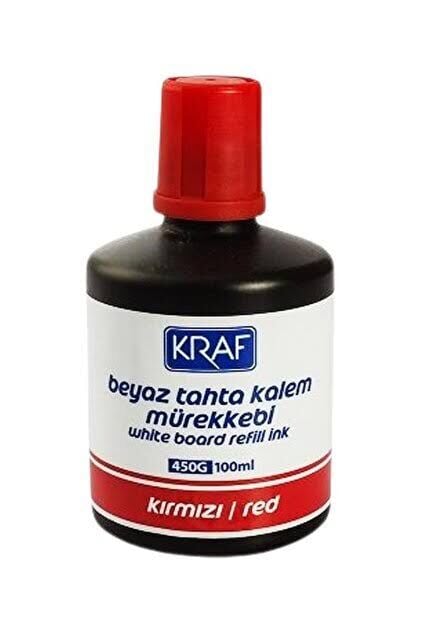 KRAF 450G TAHTA KALEM MÜREKKEBİ KIRMIZI 100 ML