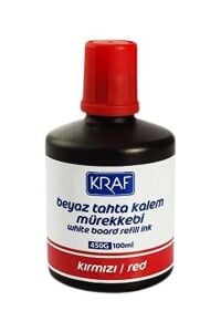 KRAF 450G TAHTA KALEM MÜREKKEBİ KIRMIZI 100 ML
