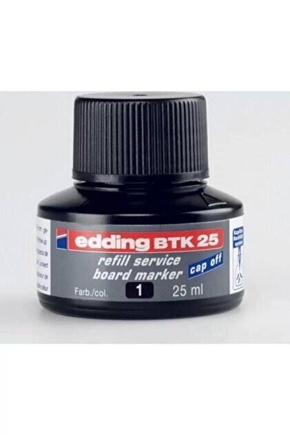 EDDİNG BEYAZ TAHTA KALEM MÜREKKEBİ 25 ML E-BTK25 SİYAH