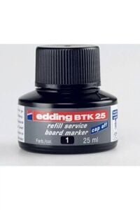 EDDİNG BEYAZ TAHTA KALEM MÜREKKEBİ 25 ML E-BTK25 SİYAH