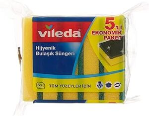 VİLEDA GLİTZİ OLUKLU BULAŞIK SÜNGERİ 5Lİ
