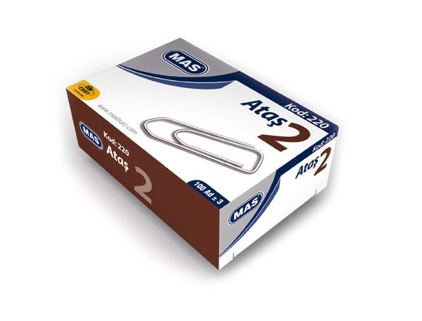 MAS 220 Ataş 25 mm No:2 100 Adet - Metalik Gri