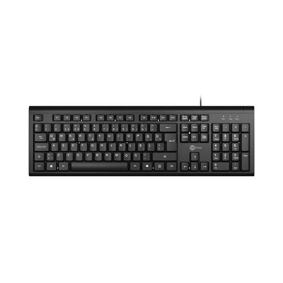 Lecoo KB101 USB Kablolu Türkçe Q Klavye Siyah