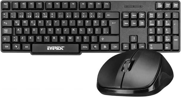 Everest KM-6852 Siyah USB Kablosuz Q Klavye Mouse Set