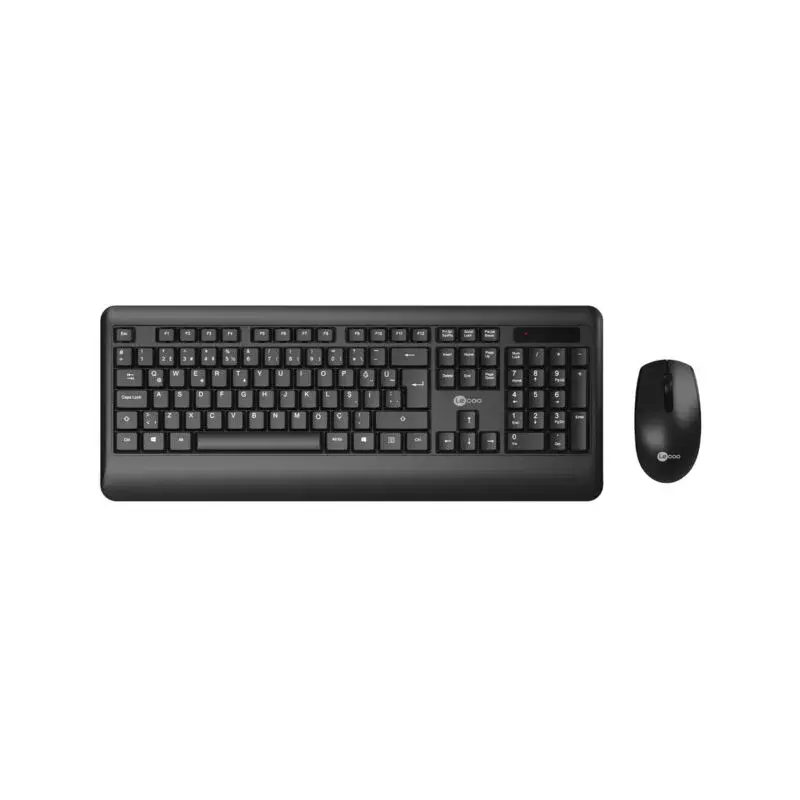 Lecoo KW202 Kablosuz Türkçe Q Klavye Mouse Set Siyah