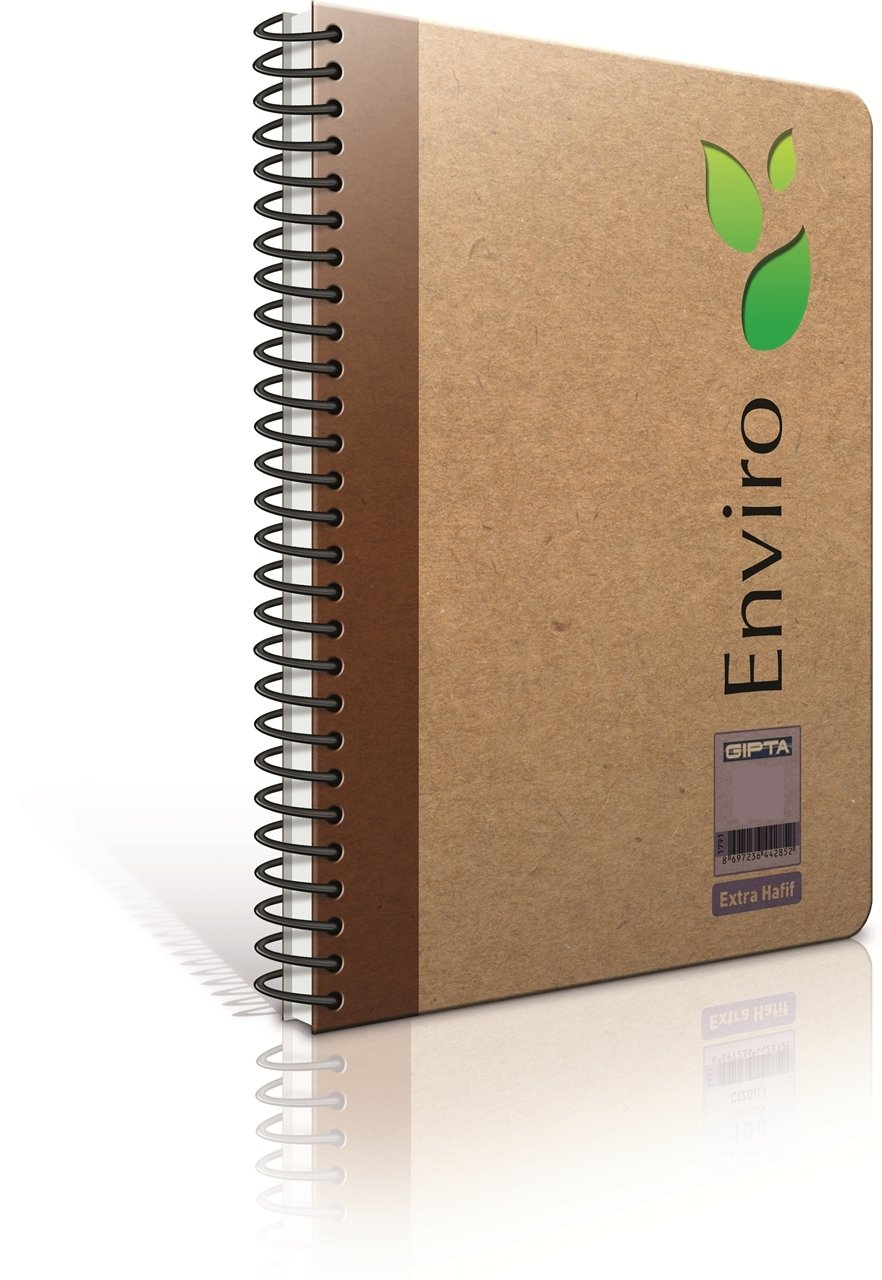 Gıpta Enviro Spiralli Sert Kapak Defter 100 Yp Kareli