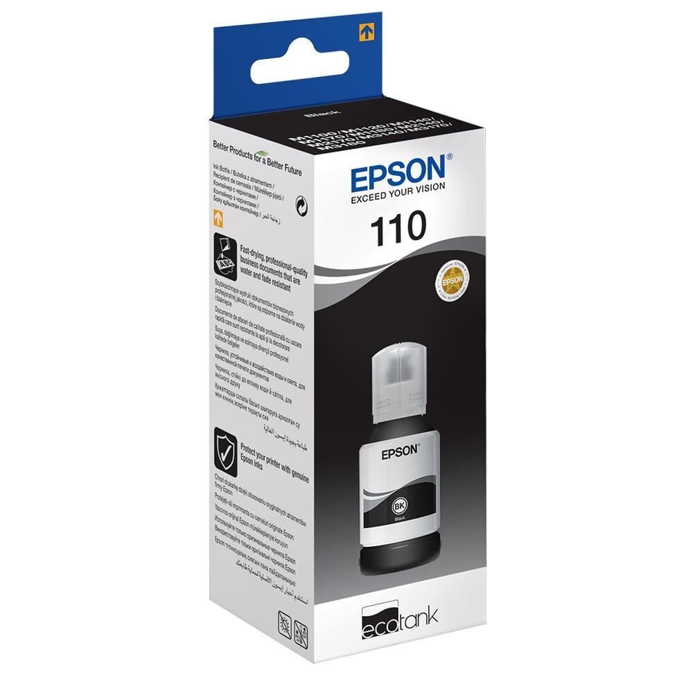 EPSON 110 BLACK SİYAH ŞİŞE MÜREKKEP C13T03P14A