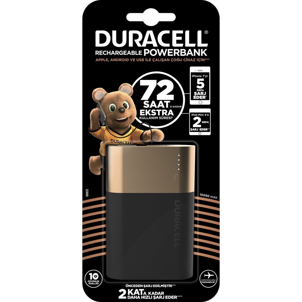 Duracell 10050 mAh Taşınabilir Şarj Cihazı