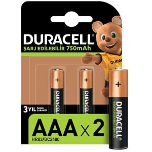DURACELL RECHARGE PİL AAA/750MAH 2 Lİ
