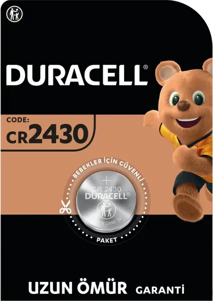 DURACELL PİL DÜĞME 3V TEKLİ 2430