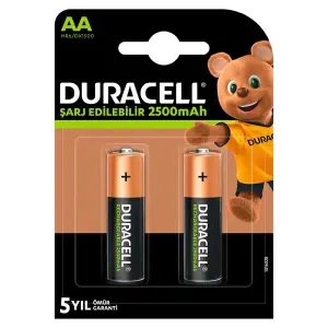 DURACELL RECHARGE PİL AA/2500MAH 2 Lİ