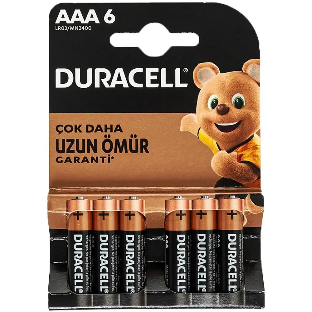 DURACELL PİL 6 LI AAA İNCE KALEM