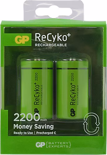 GP 2200MAH ŞARJ EDİLEBİLİR C PİL 2 Lİ